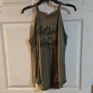 #CLUBFITWEAR ACTIONS=RESULTS ROCKSTAR TANK: GREEN: OK CONDITION: SZ XL